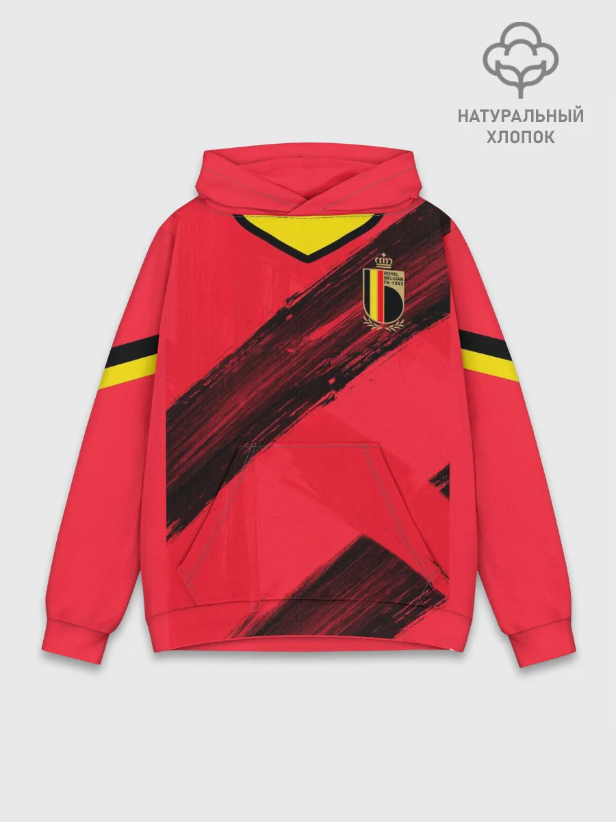 Худи мужской база хлопок / Belgium home EURO 2020