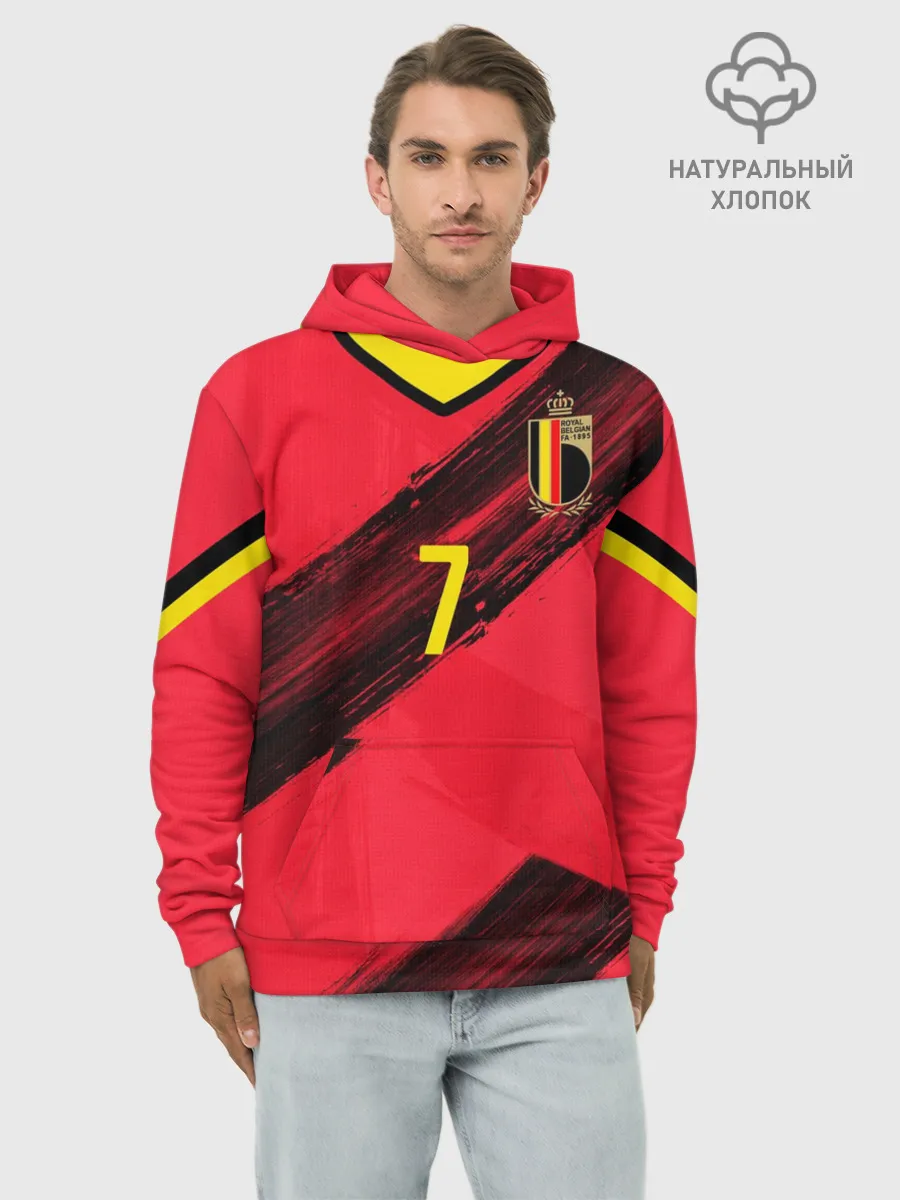 Худи мужской база хлопок / De Bruyne home EURO 2020