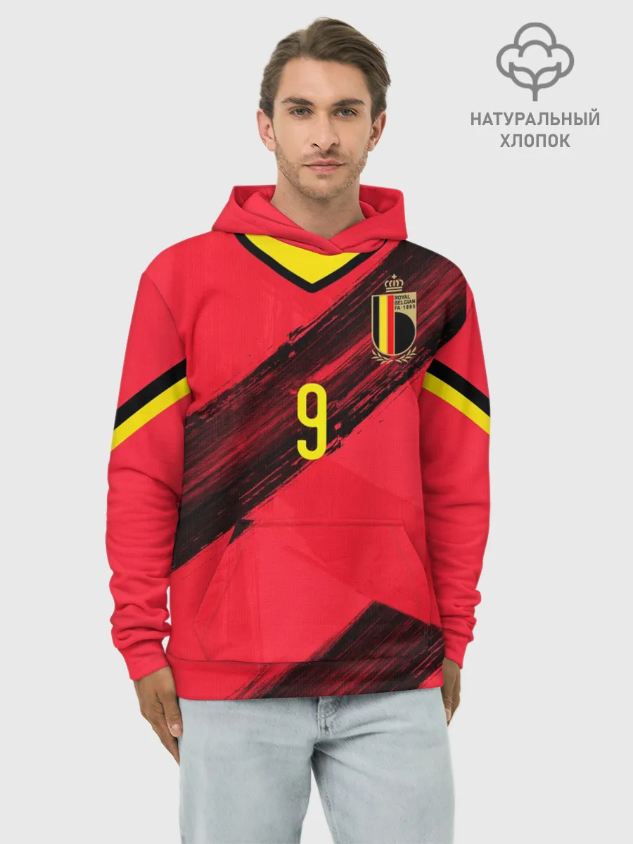 Худи мужской база хлопок / Lukaku home EURO 2020