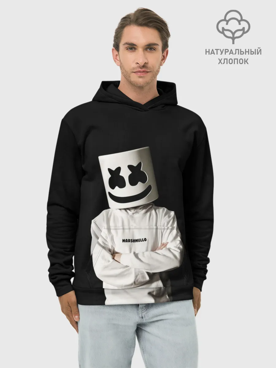Худи мужской база хлопок / Marshmello