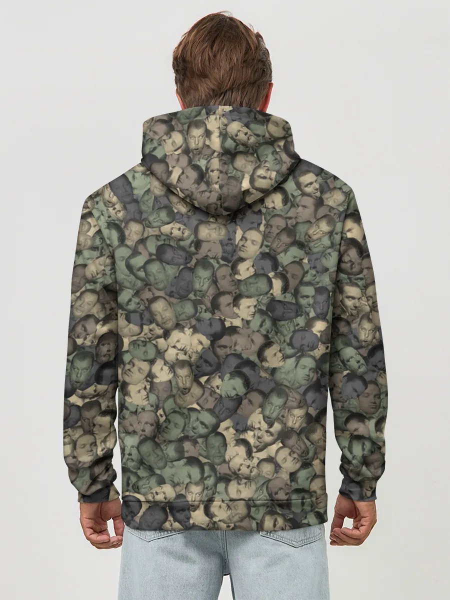 Худи мужской база хлопок / Камуфляж Зеленый Слоник