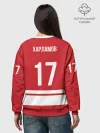 Женский свитшот базовый хлопок / Kharlamov_Red_17