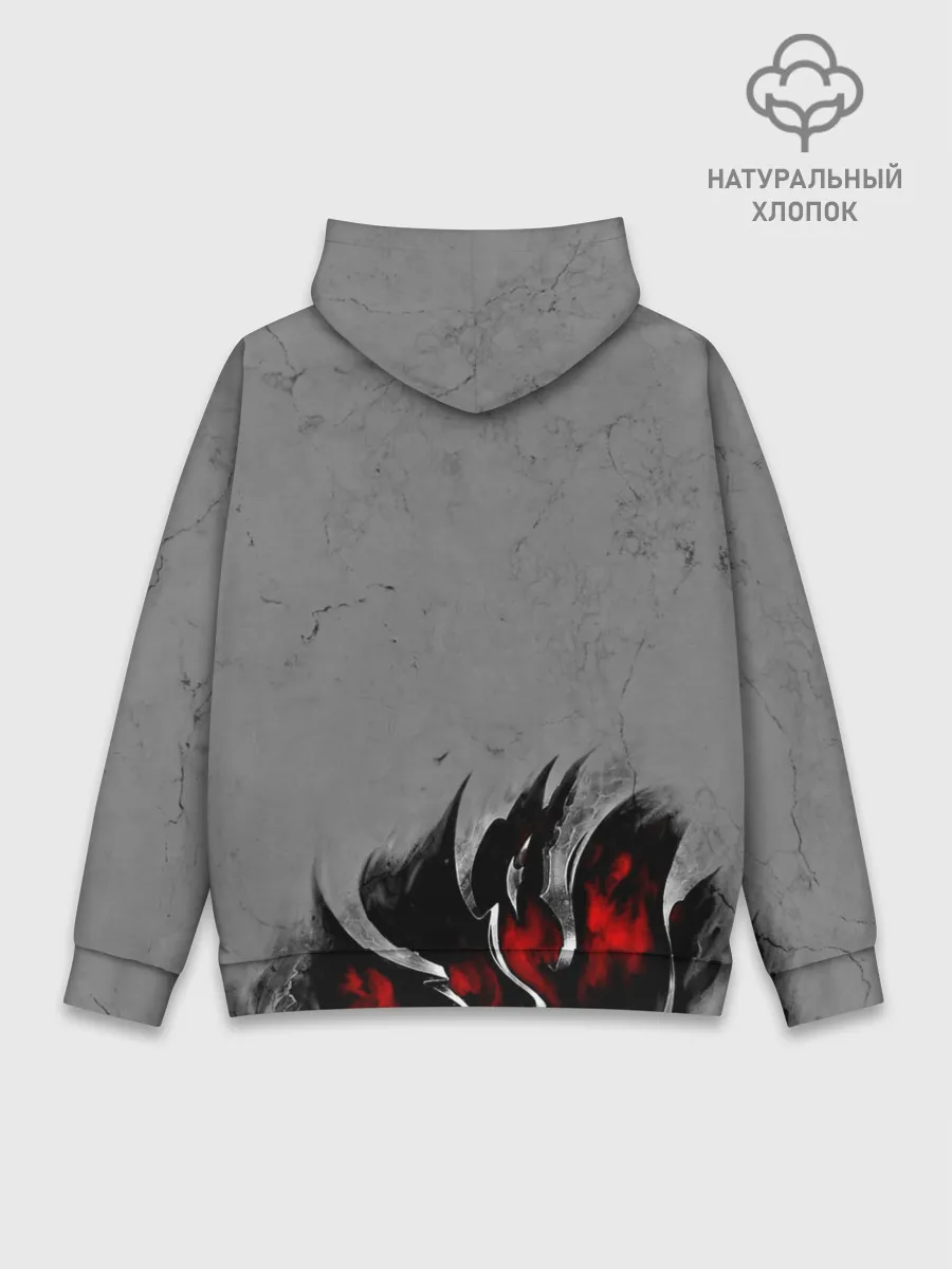 Худи мужской база хлопок / Skull through metal