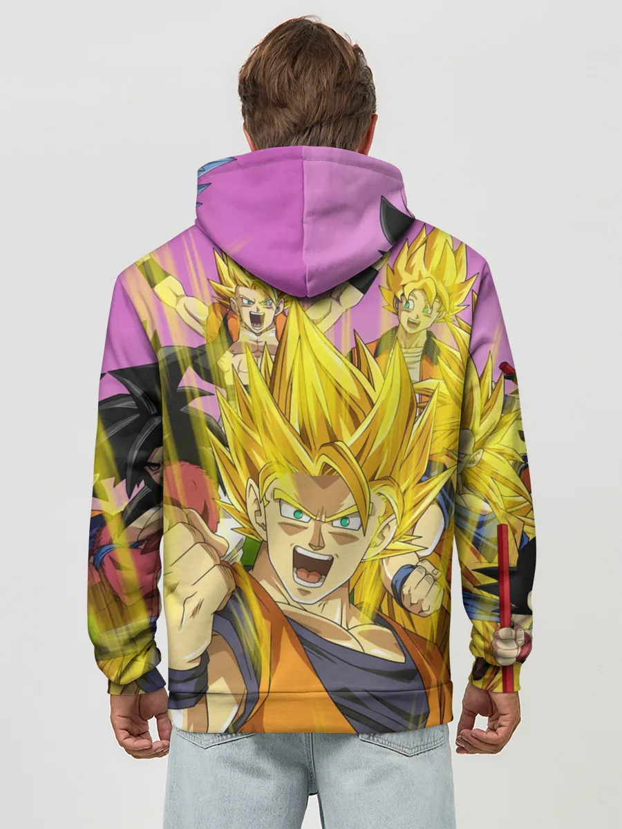 Худи мужской база хлопок / Все герои Драгонболл