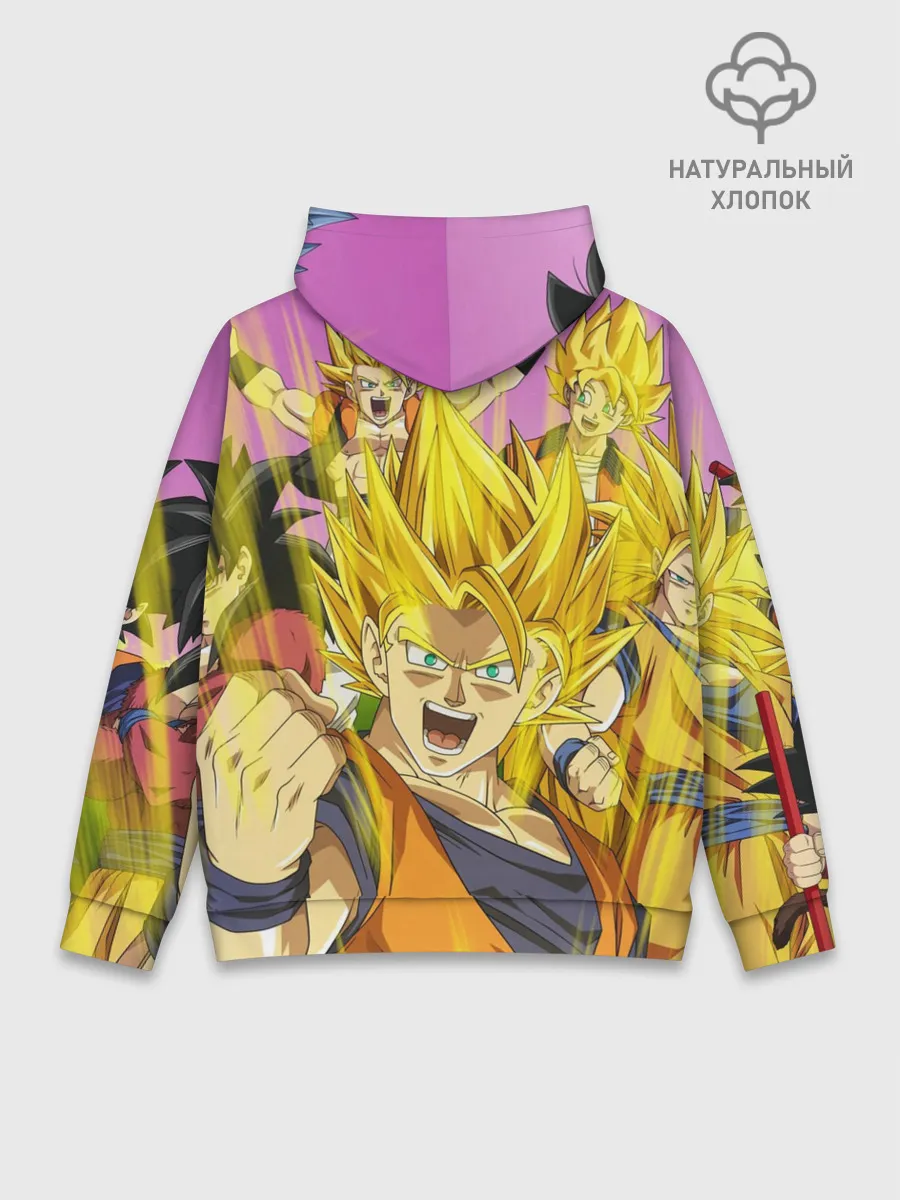 Худи мужской база хлопок / Все герои Драгонболл