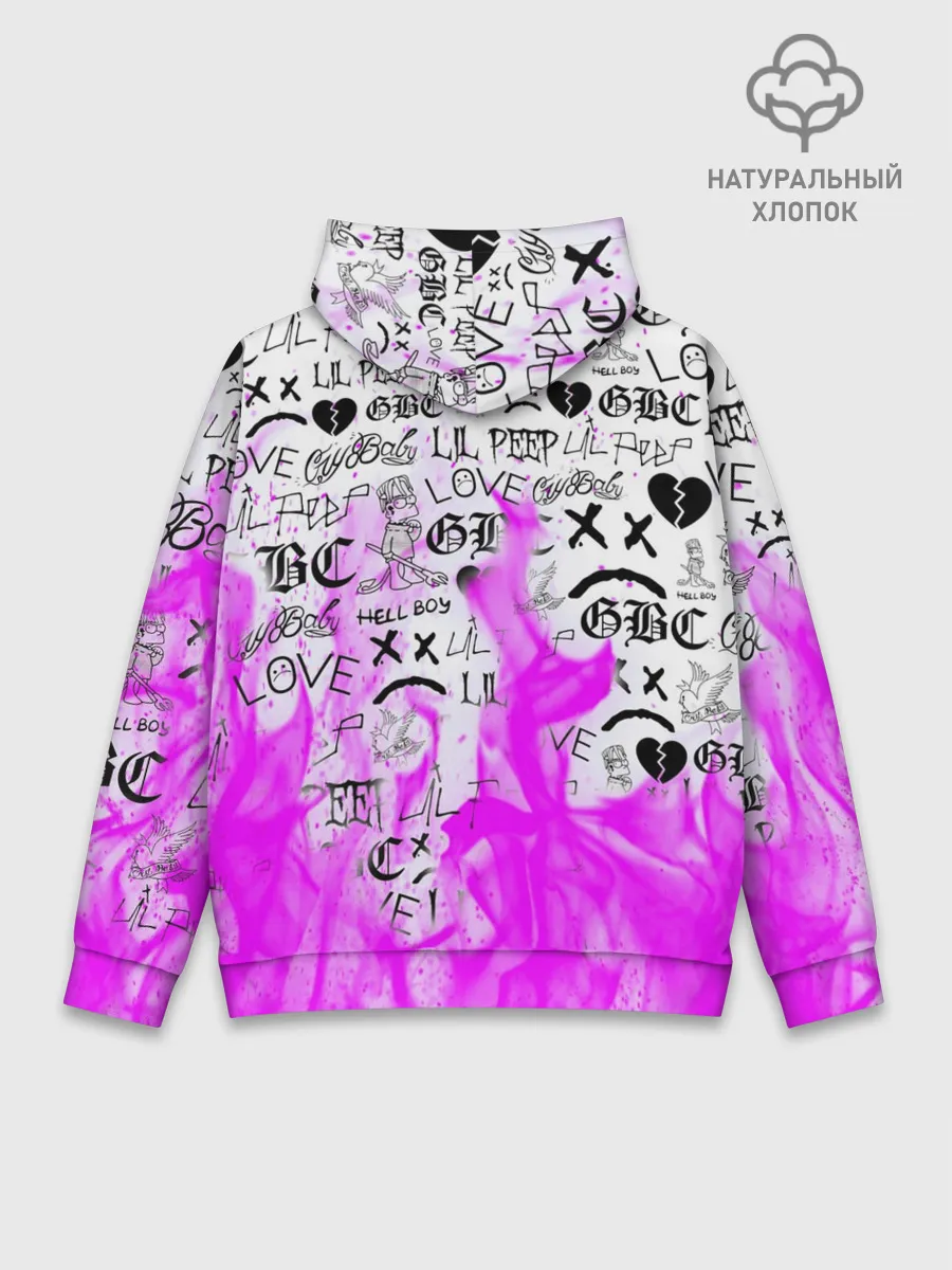 Худи мужской база хлопок / CRY BABY LIL PEEP