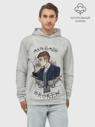 Худи мужской база хлопок / Already Broken
