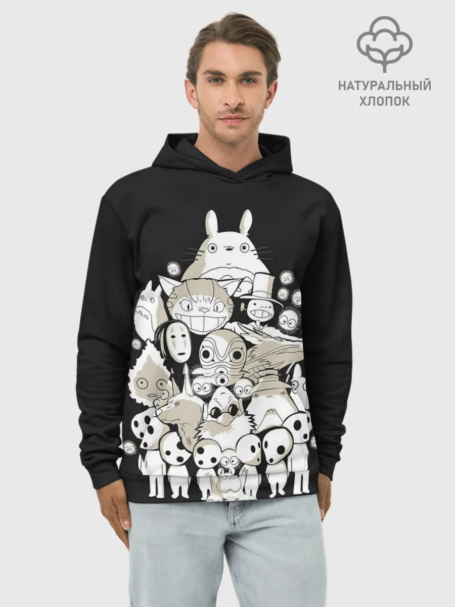 Худи мужской база хлопок / Герои Миядзаки