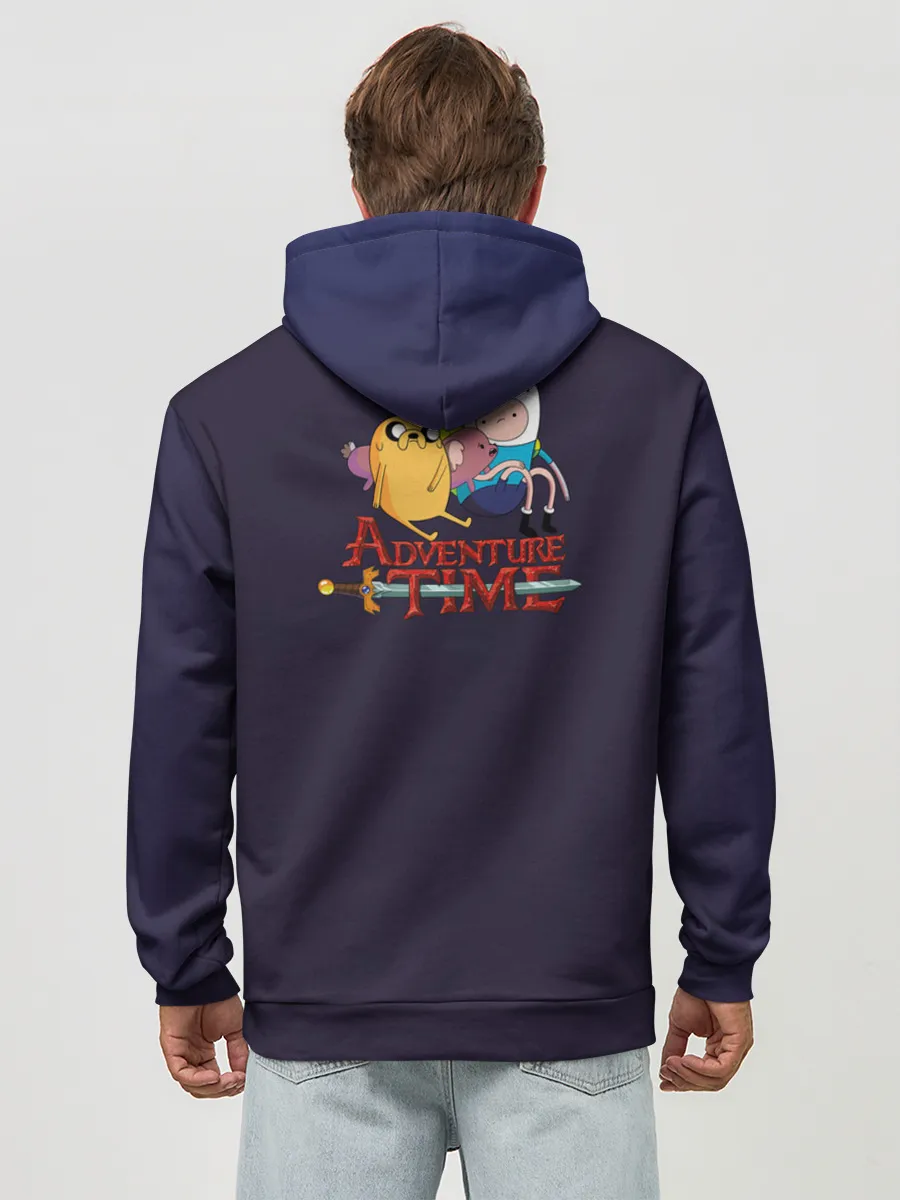 Худи мужской база хлопок / Время Приключений