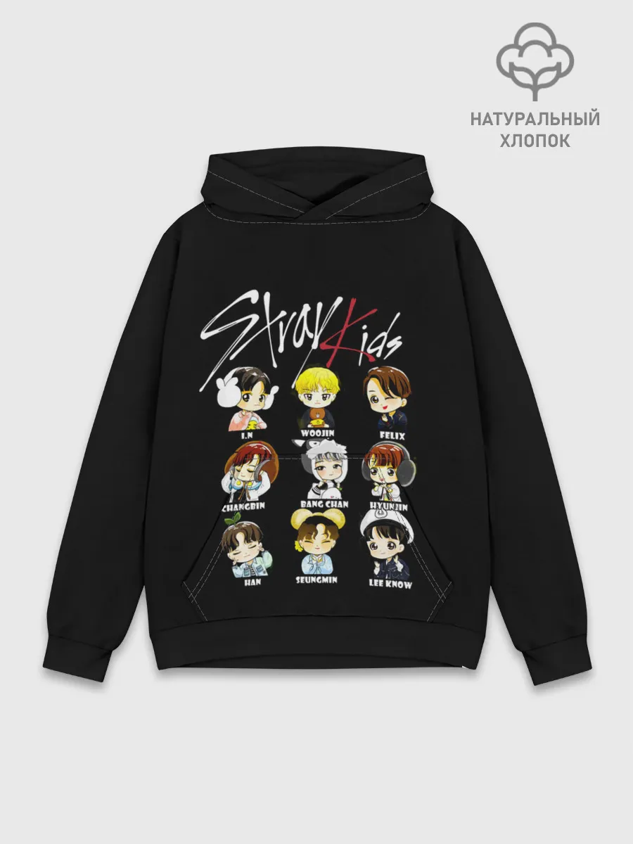 Худи мужской база хлопок / Stray Kids