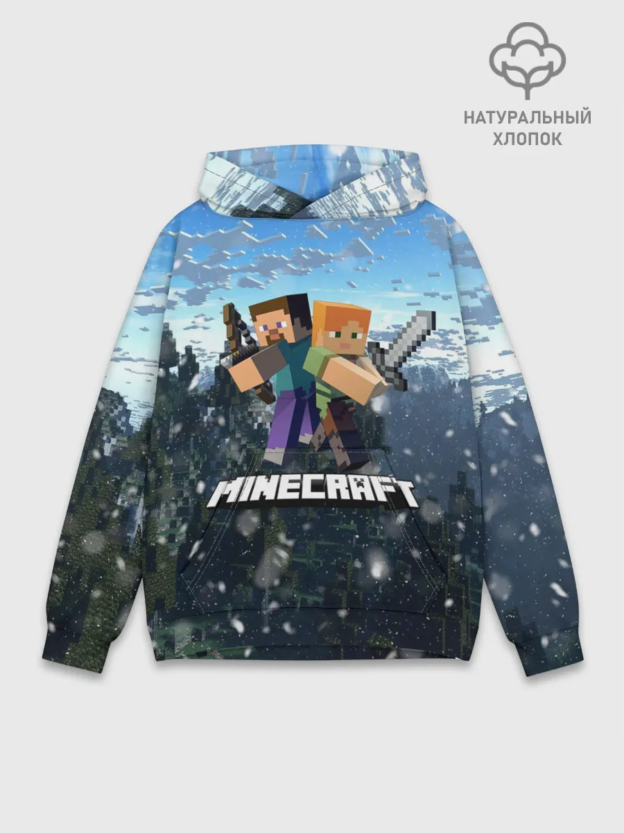Худи мужской база хлопок / Minecraft / Майнкрафт