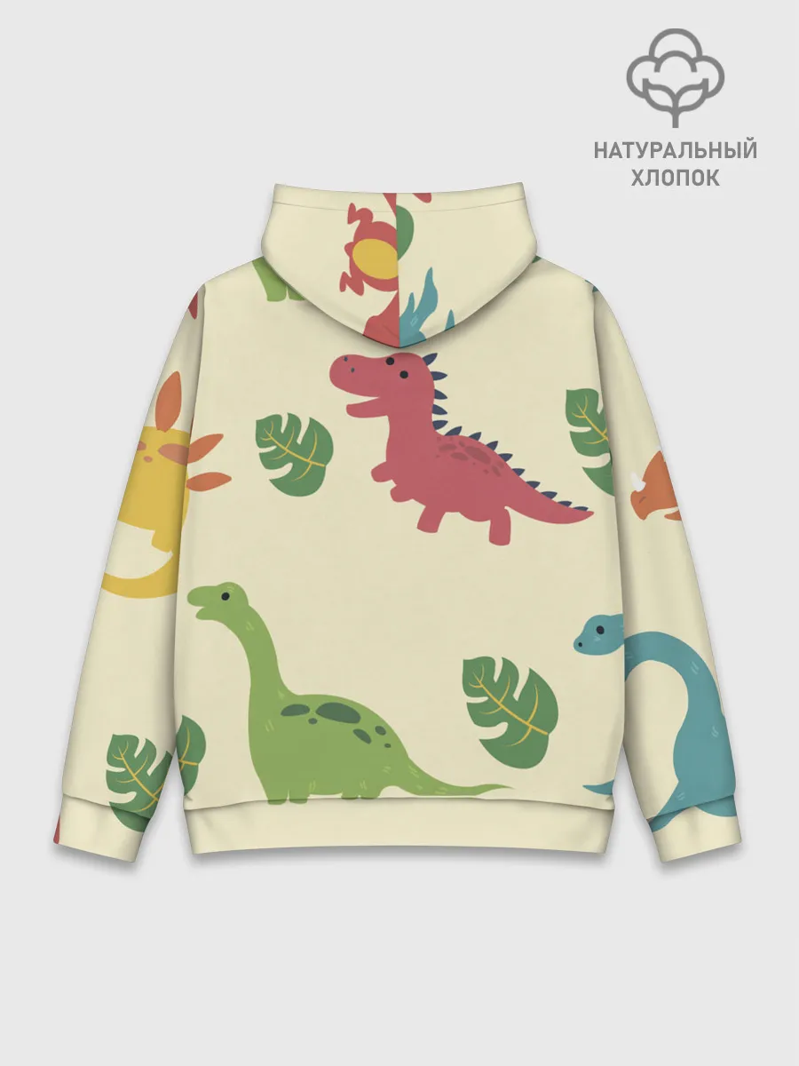 Худи мужской база хлопок / Динозаврики