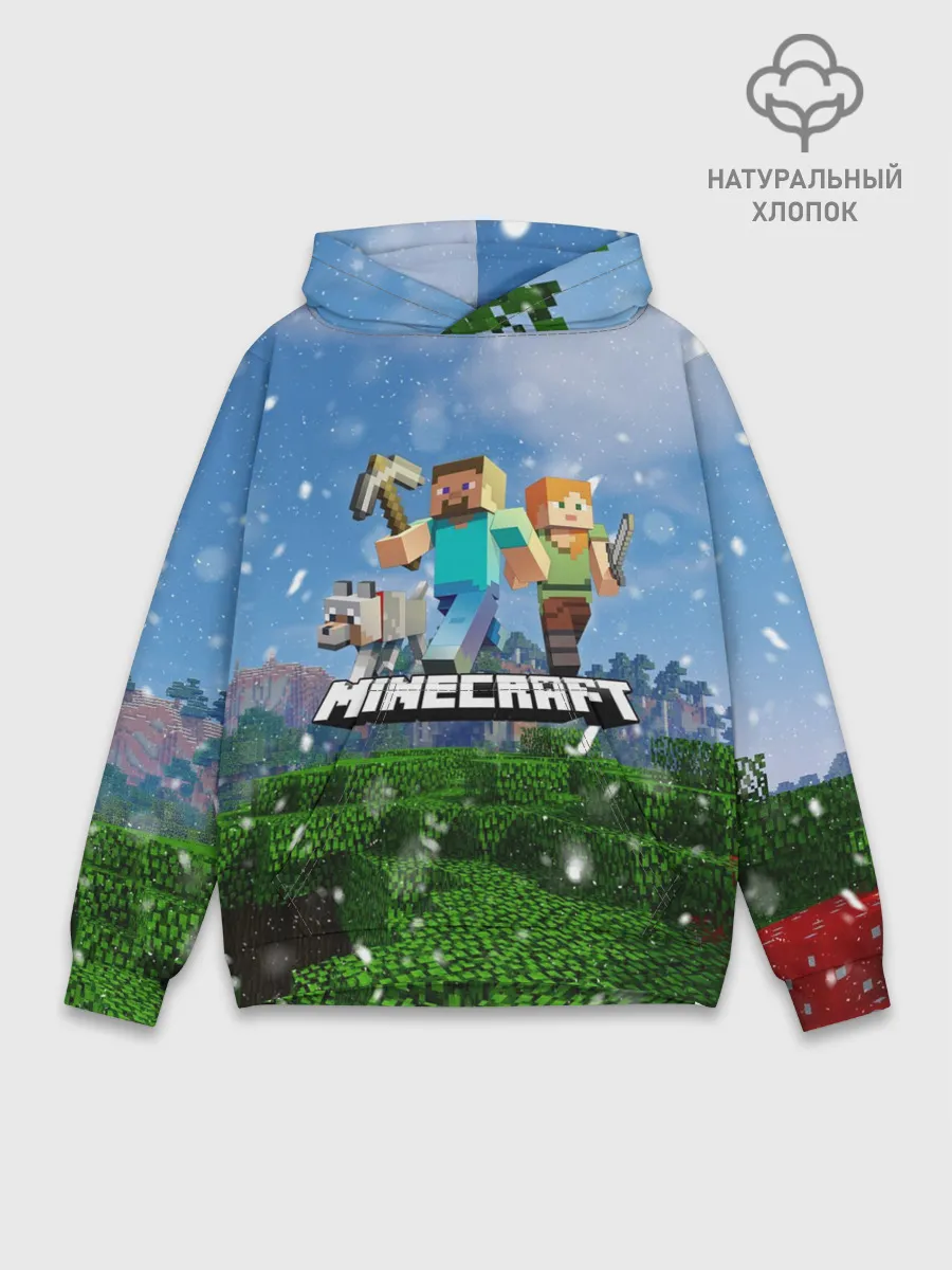 Худи мужской база хлопок / Minecraft / Майнкрафт