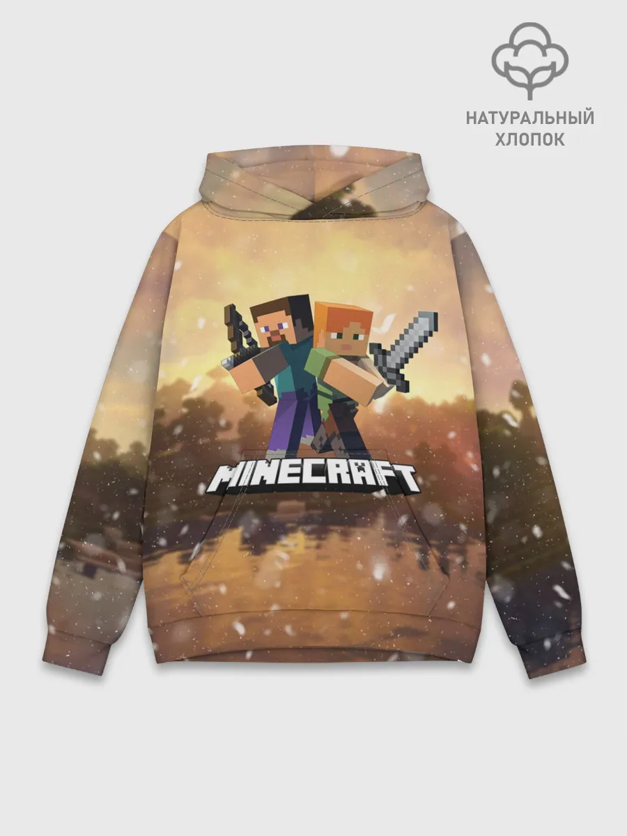 Худи мужской база хлопок / Minecraft / Майнкрафт