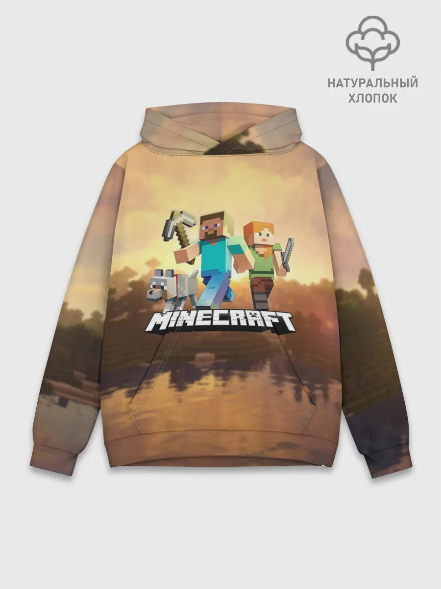 Худи мужской база хлопок / Minecraft / Майнкрафт