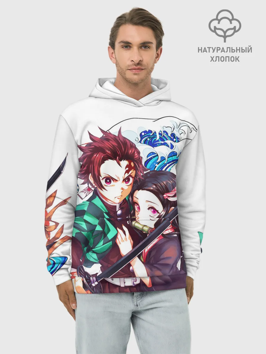 Худи мужской база хлопок / Клинок рассекающий демонов