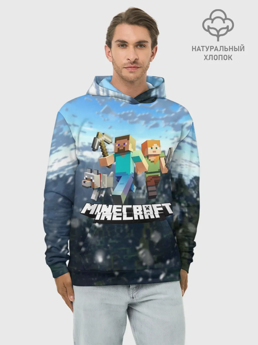 Худи мужской база хлопок / Minecraft / Майнкрафт