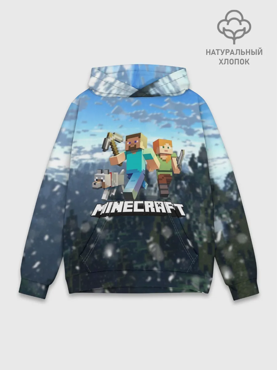 Худи мужской база хлопок / Minecraft / Майнкрафт