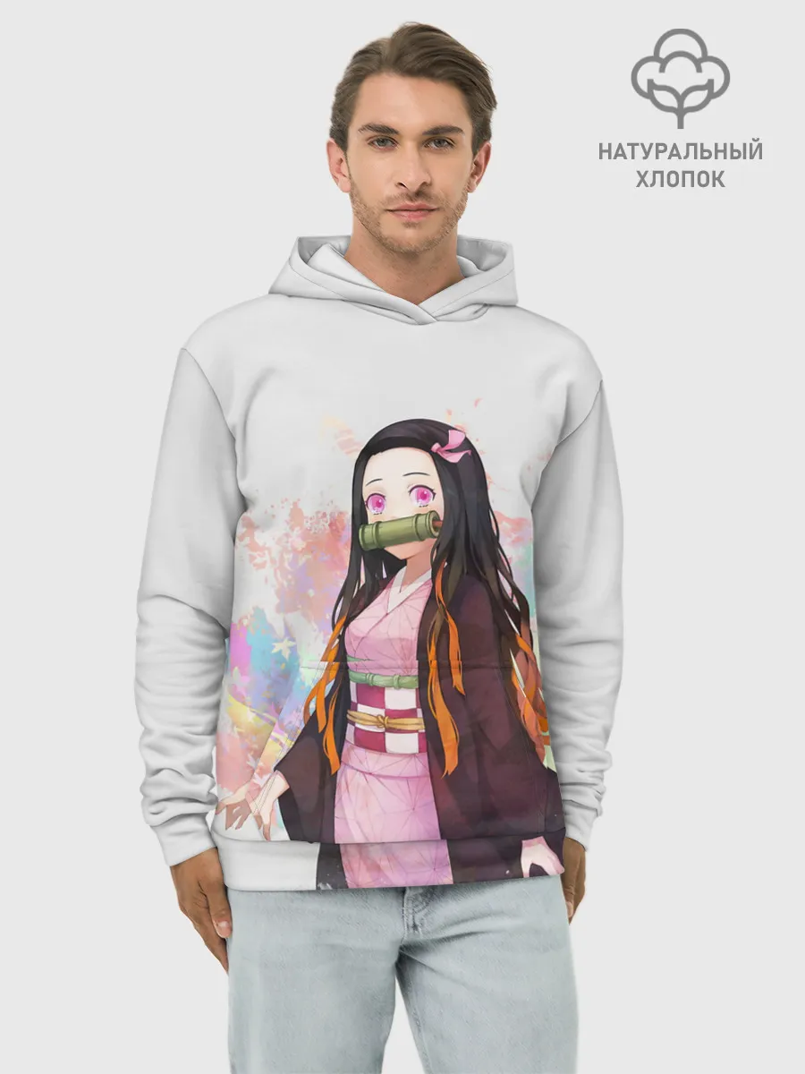 Худи мужской база хлопок / Nezuko Kamado