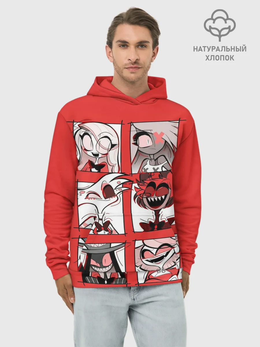 Худи мужской база хлопок / Hazbin Hotel