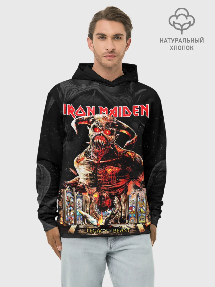 Худи мужской база хлопок / Iron Maiden