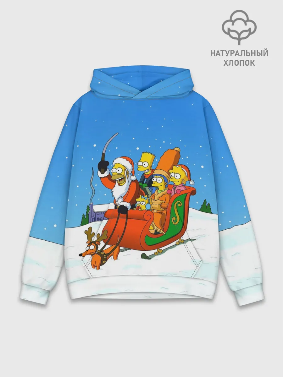 Худи мужской база хлопок / Simpsons New Year