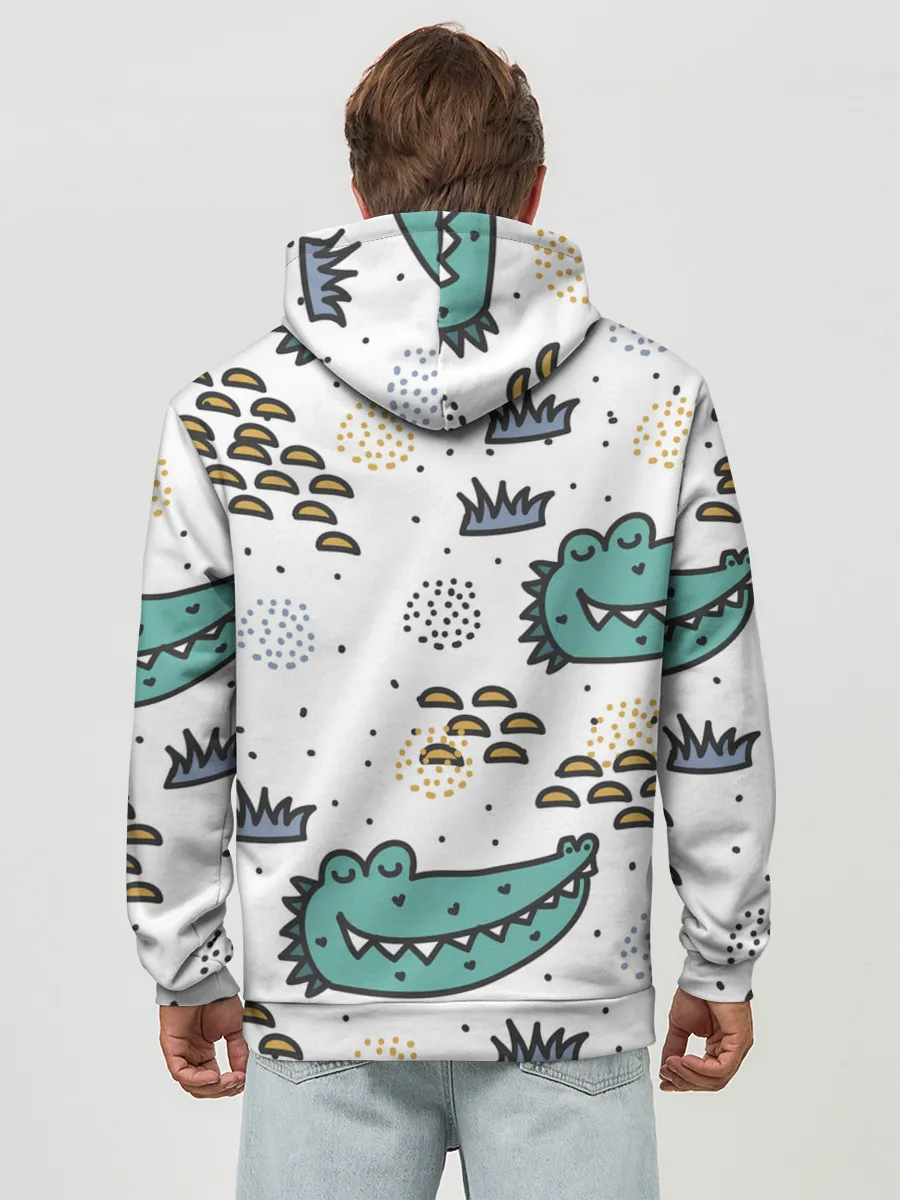 Худи мужской база хлопок / Милый крокодил