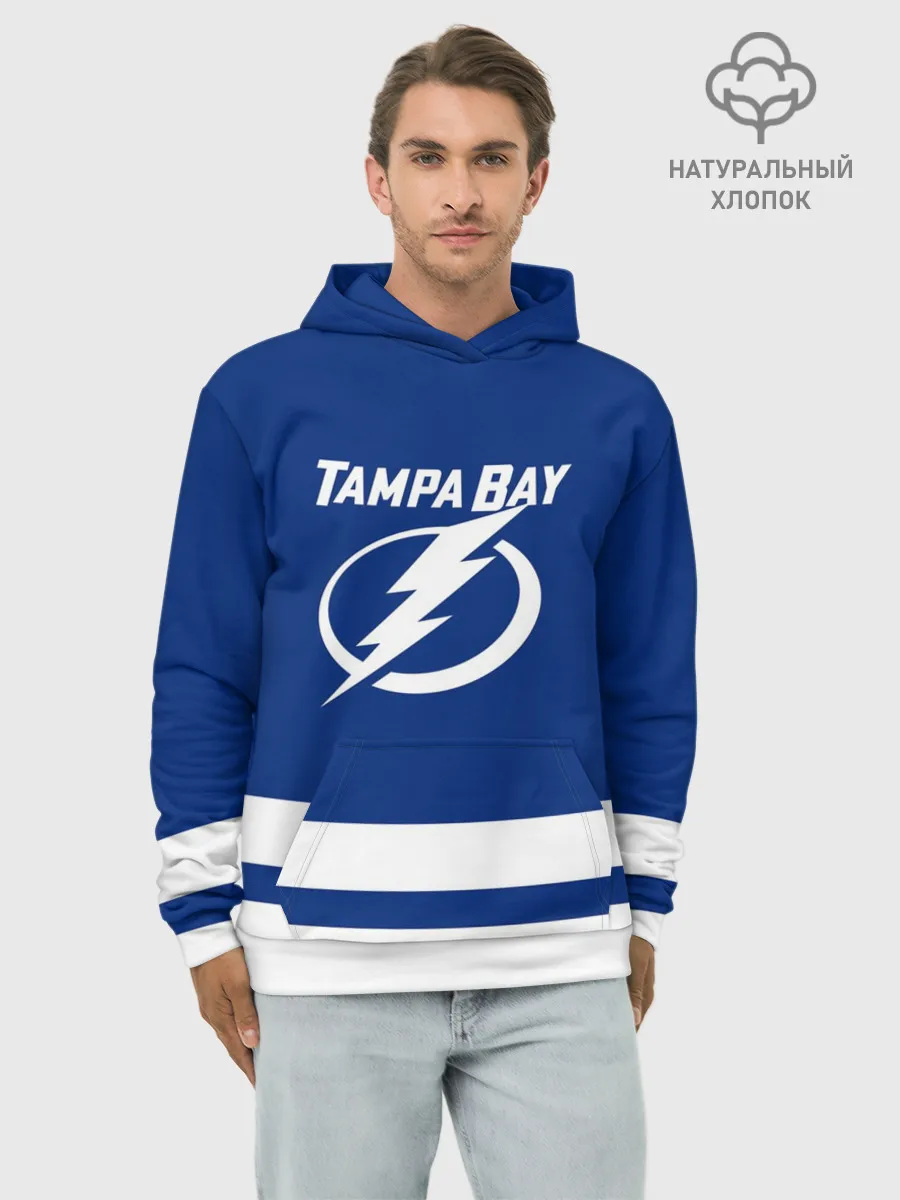 Худи мужской база хлопок / Тампа-Бэй Лайтнинг НХЛ