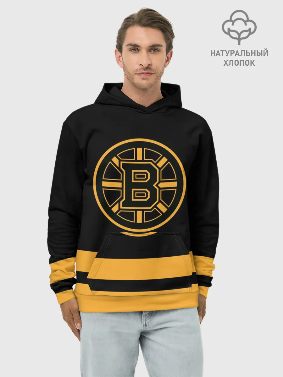 Худи мужской база хлопок / Бостон Брюинз НХЛ