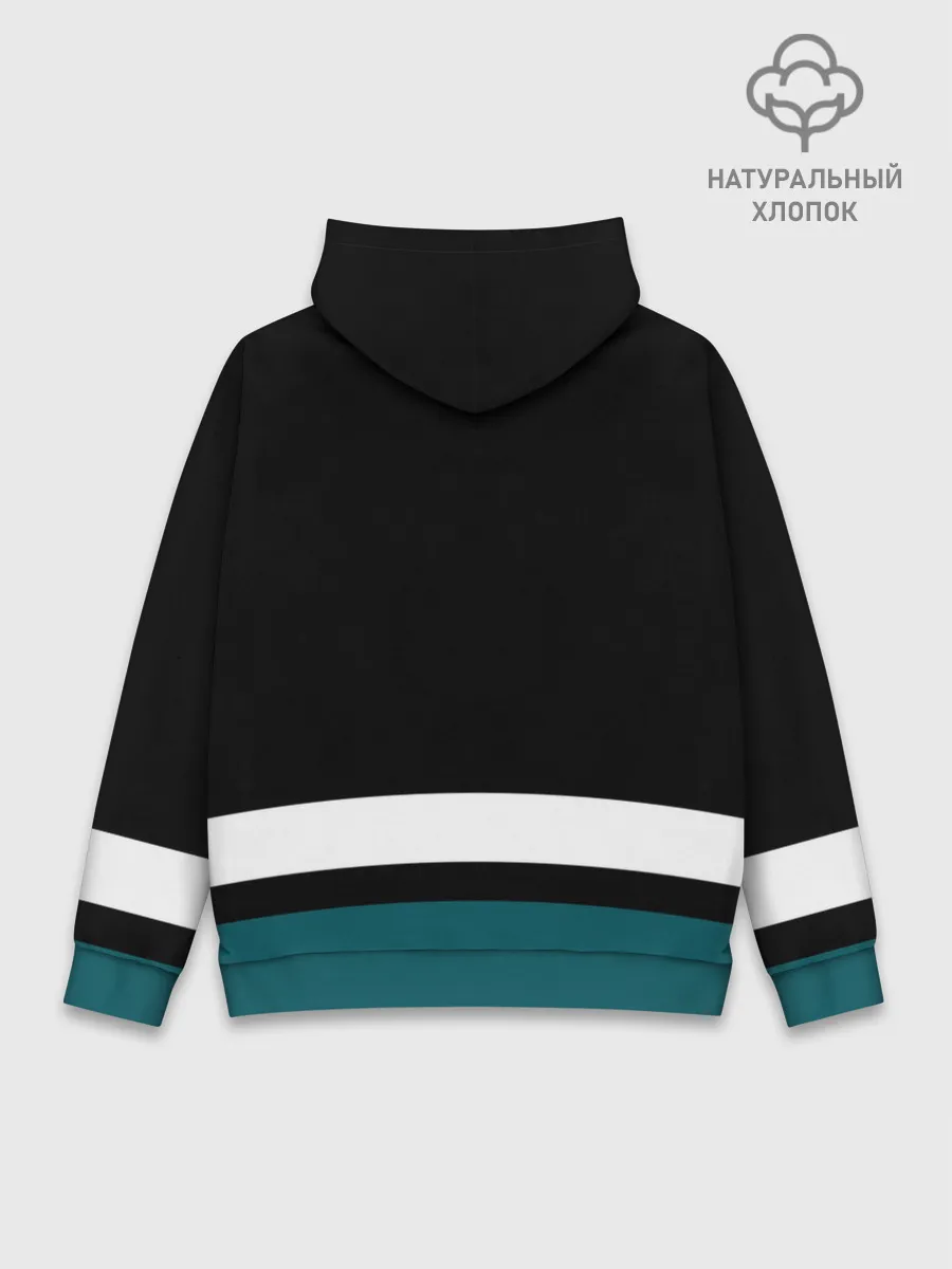 Худи мужской база хлопок / Сан-Хосе Шаркс