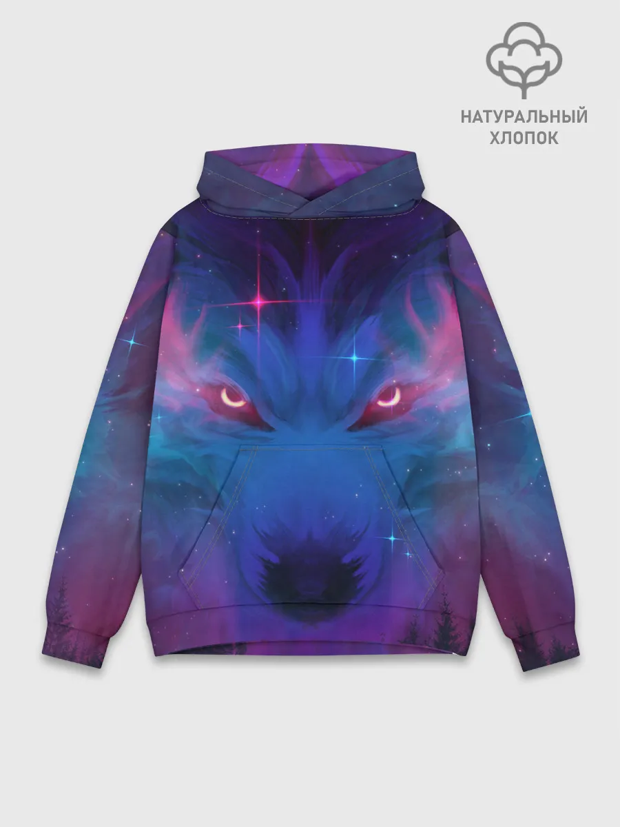 Худи мужской база хлопок / Звездный волк