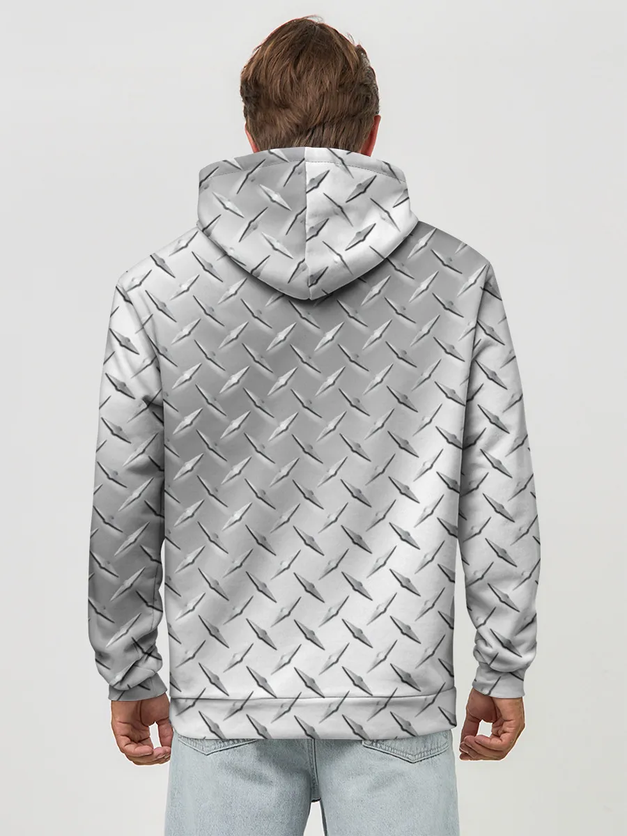 Худи мужской база хлопок / Рифлёный металл