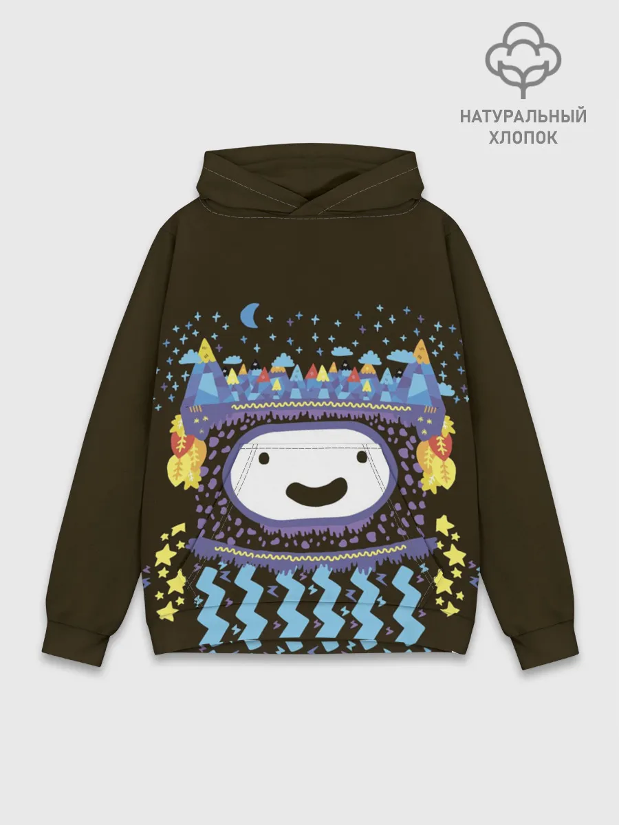 Худи мужской база хлопок / Время приключений Snow