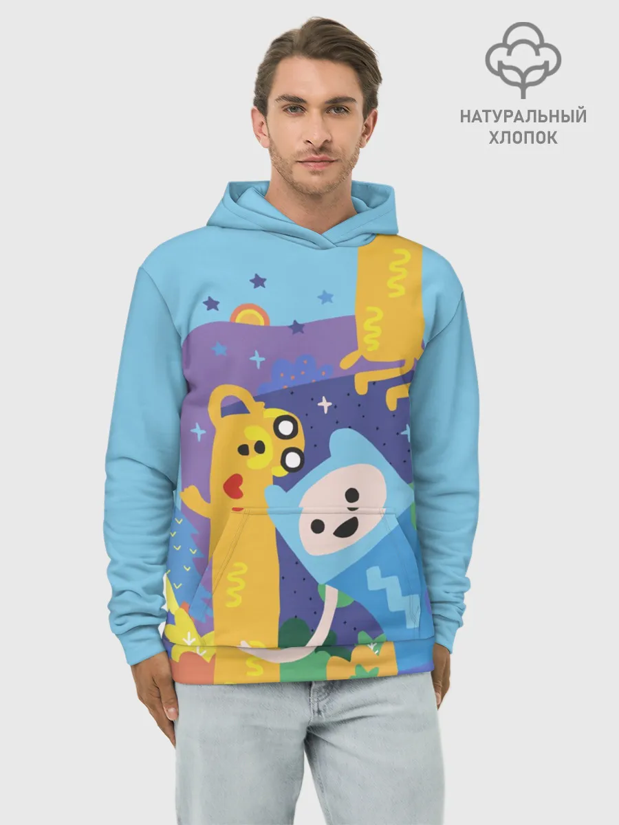 Худи мужской база хлопок / Время приключений Winter