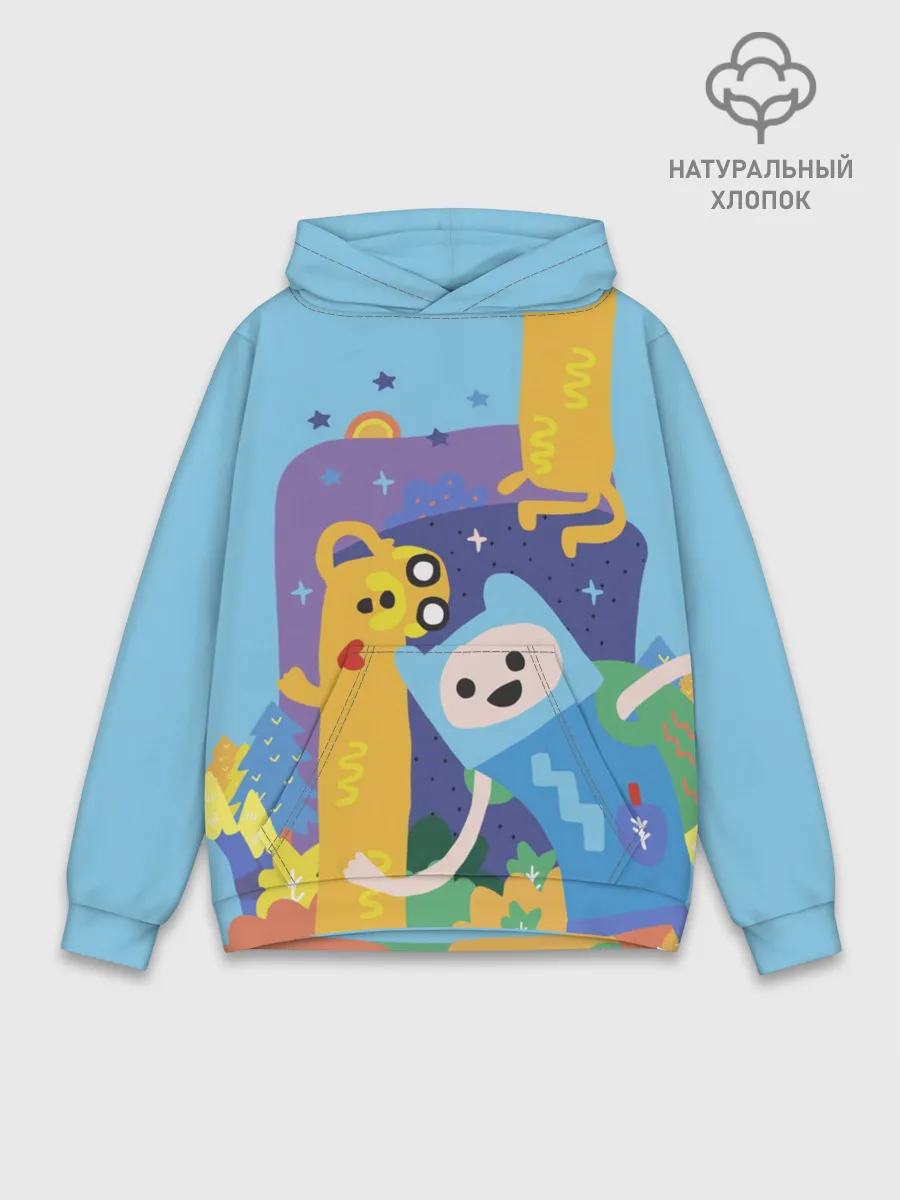 Худи мужской база хлопок / Время приключений Winter