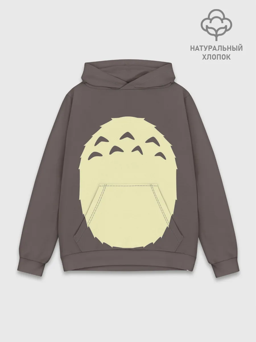 Худи мужской база хлопок / Животик Тоторо