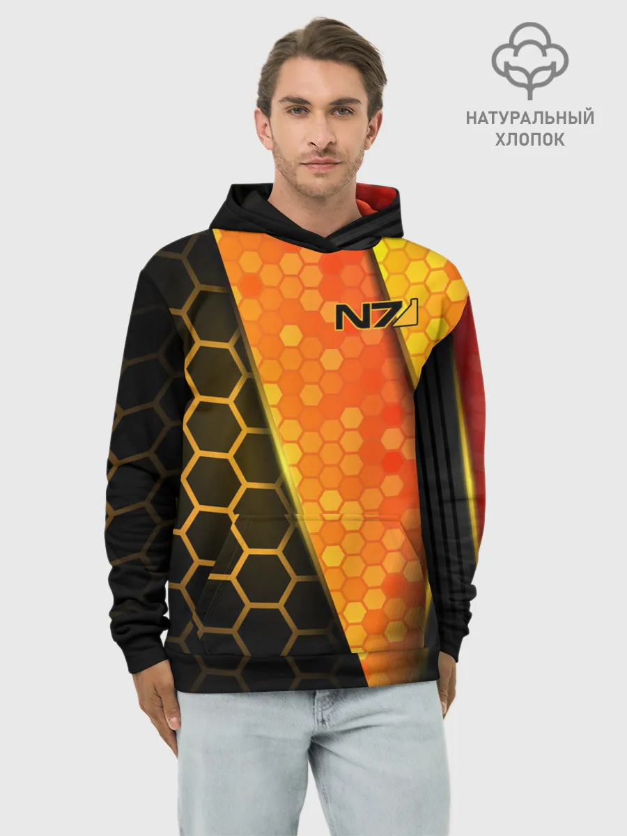 Худи мужской база хлопок / Mass Effect N7
