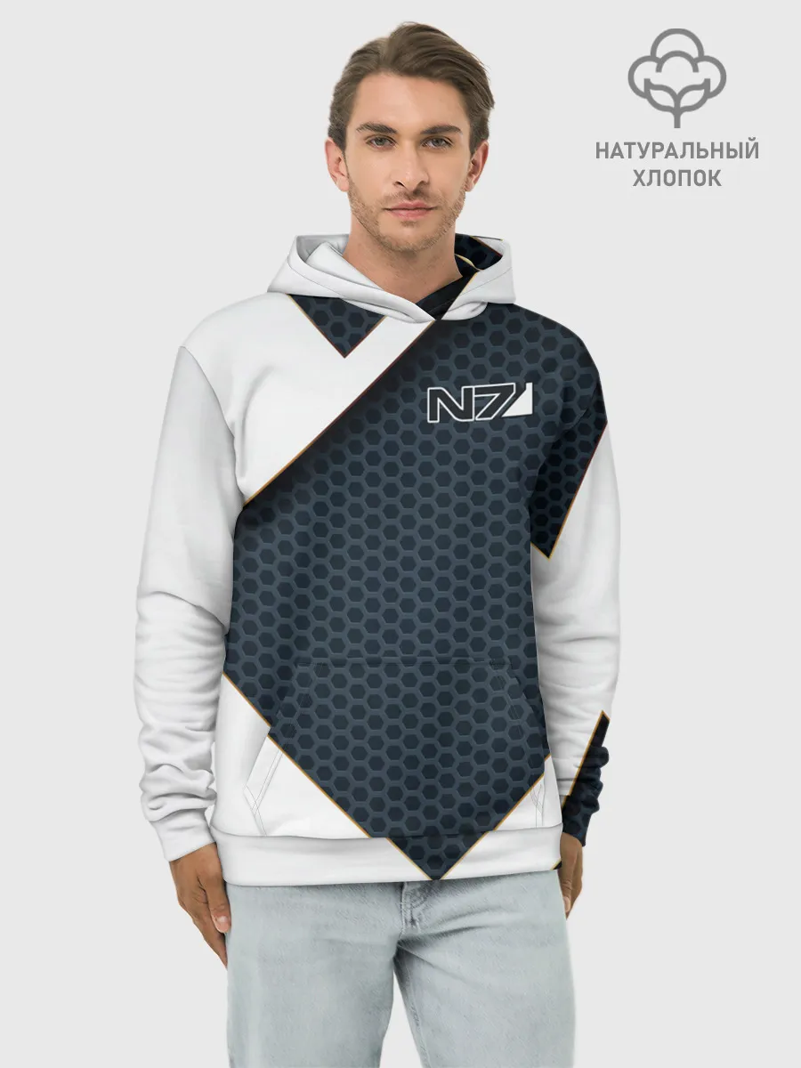 Худи мужской база хлопок / Mass Effect N7