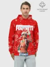 Худи мужской база хлопок / FORTNITE НОВОГОДНИЙ.