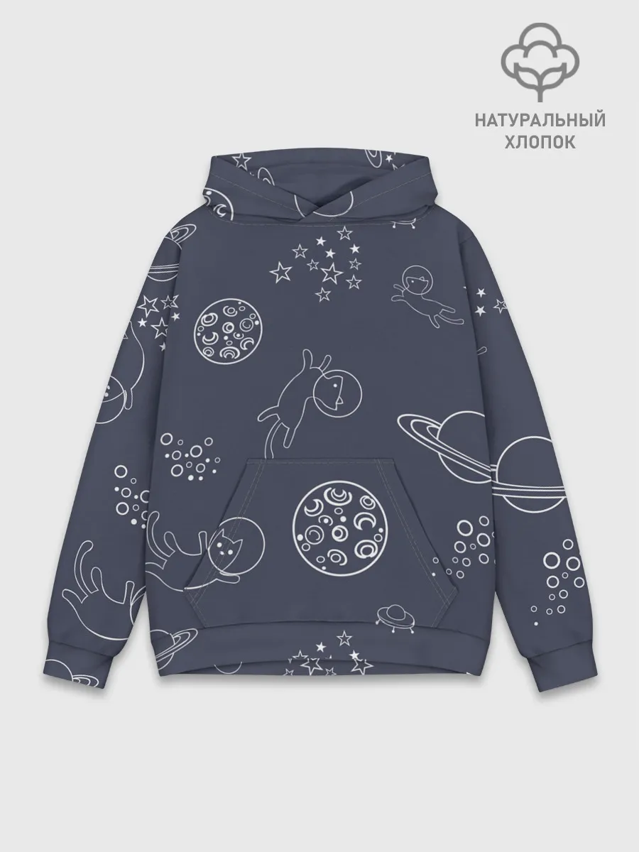 Худи мужской база хлопок / Космо киски