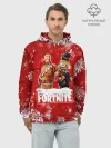 Худи мужской база хлопок / Новогодний Fortnite
