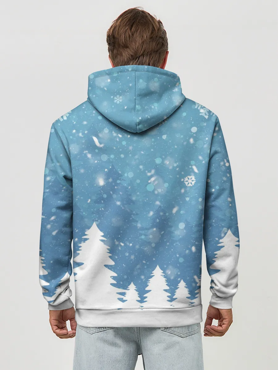 Худи мужской база хлопок / Новогодний Fortnite