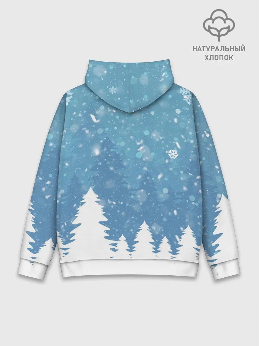 Худи мужской база хлопок / Новогодний Fortnite