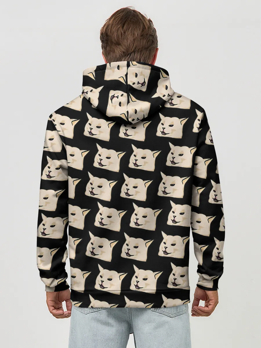 Худи мужской база хлопок / woman yelling at cat