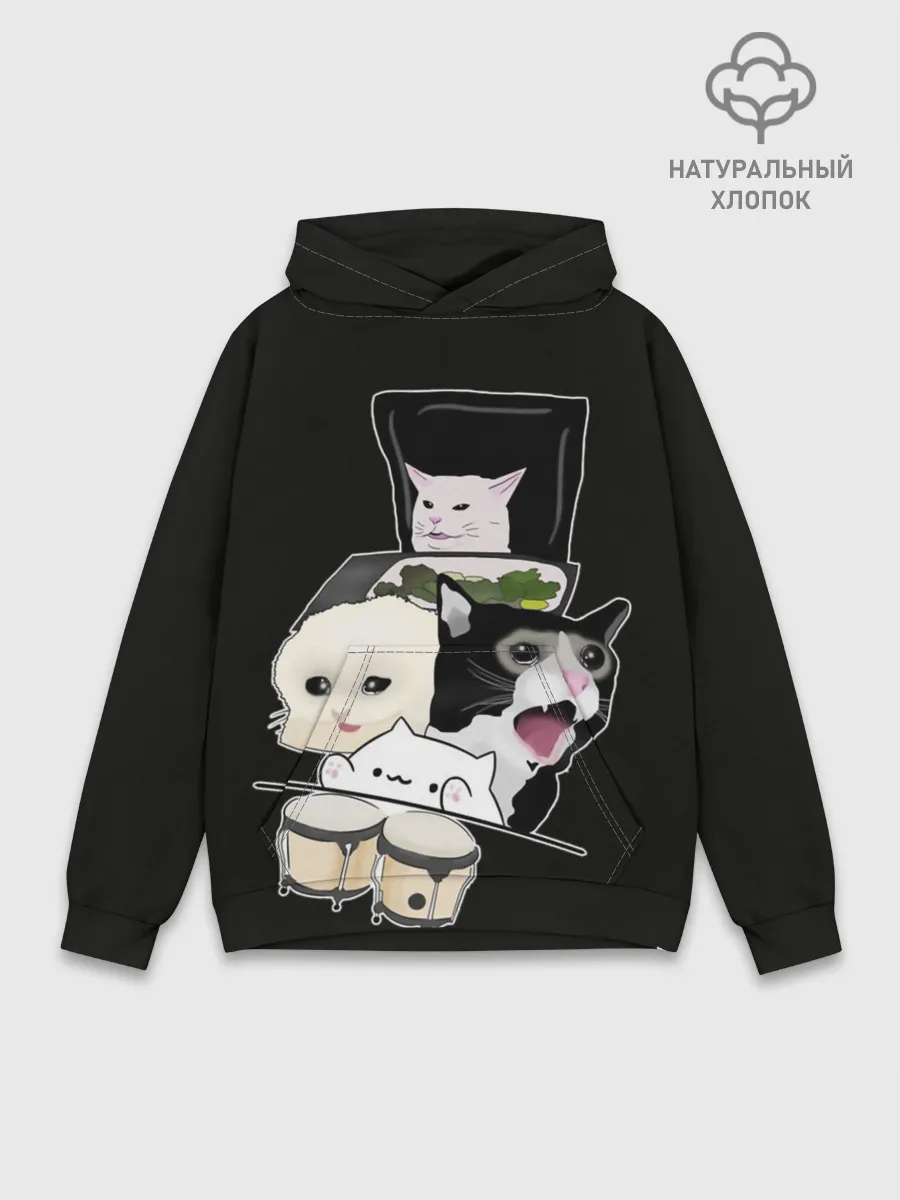 Худи мужской база хлопок / woman yelling at cat