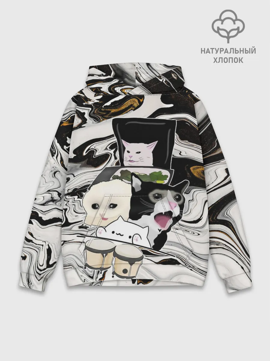 Худи мужской база хлопок / woman yelling at cat