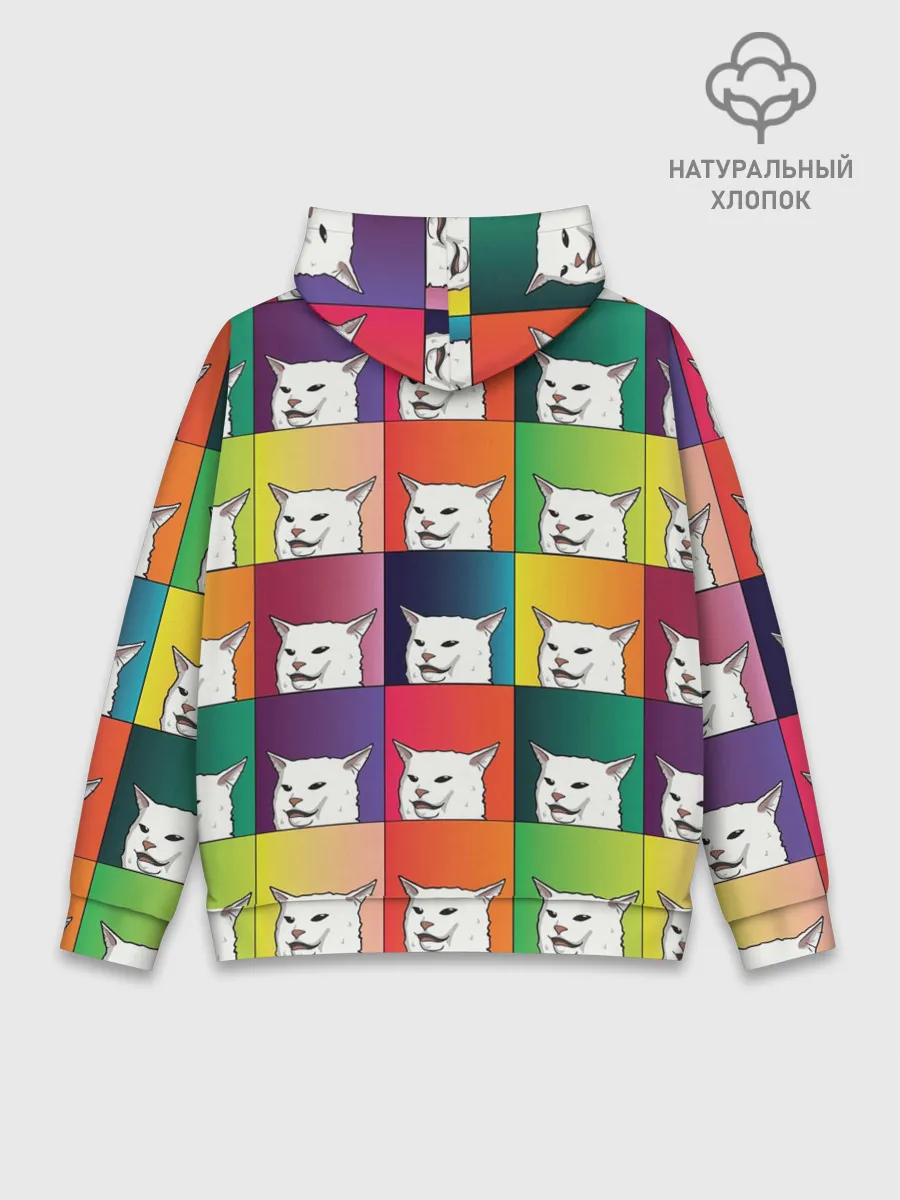 Худи мужской база хлопок / Woman Yelling at Cat