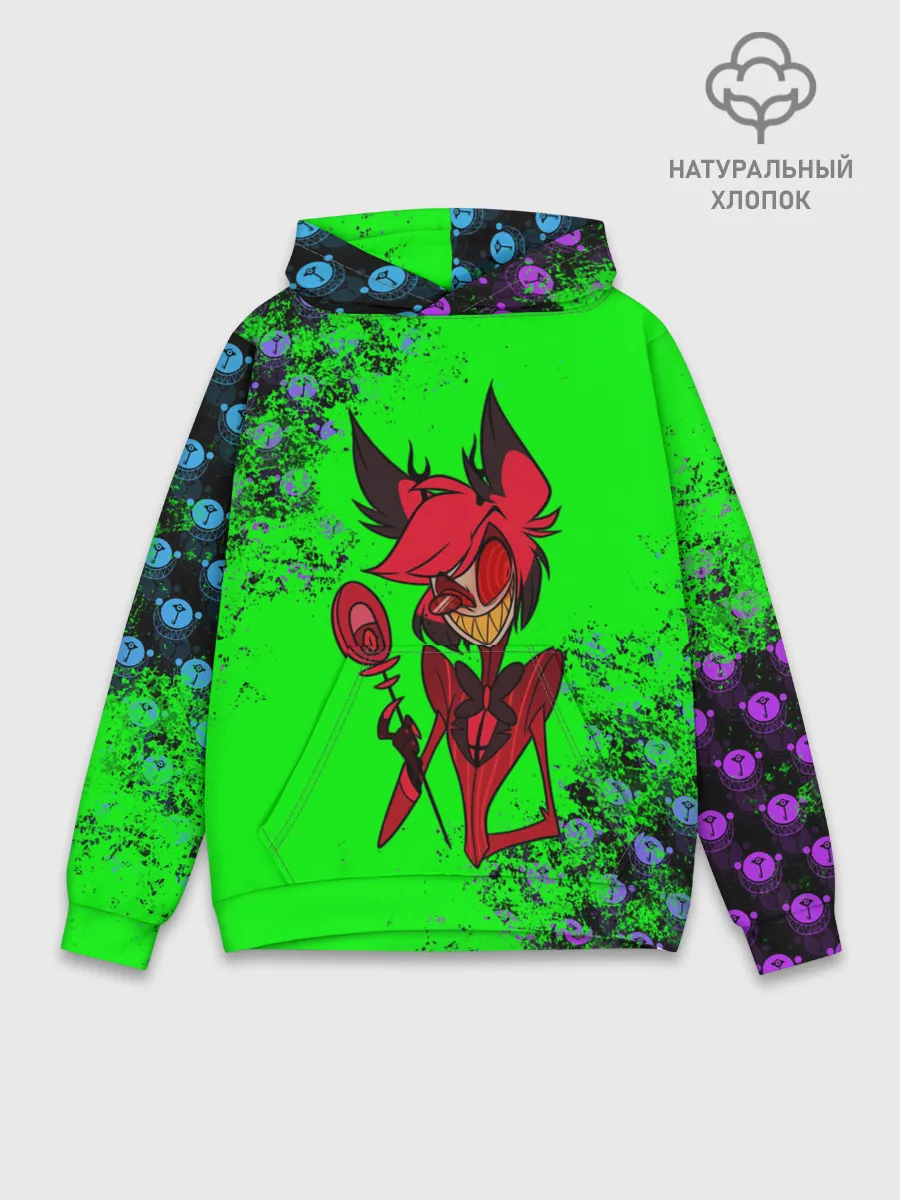 Худи мужской база хлопок / Hazbin Hotel Alastor
