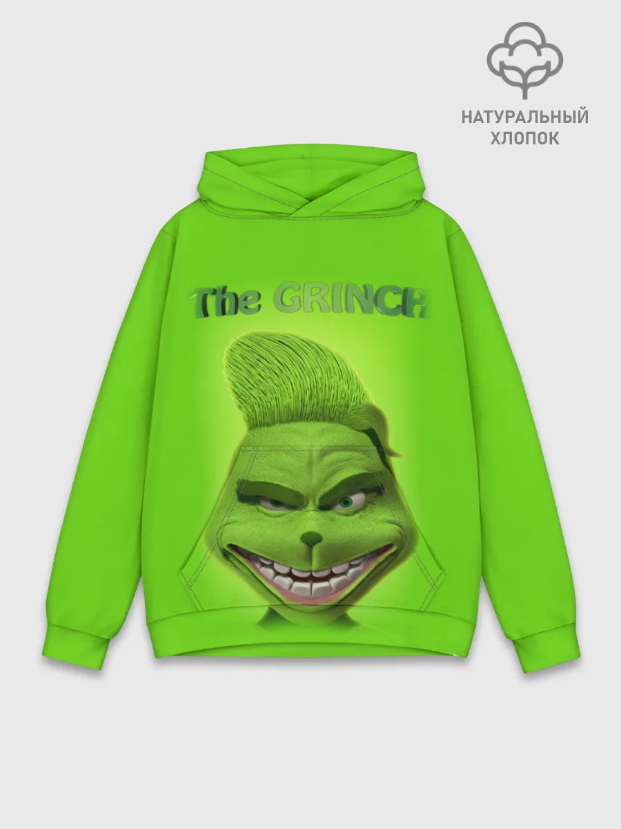 Худи мужской база хлопок / Grinch Face
