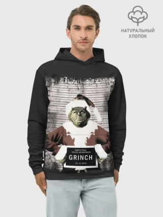 Худи мужской база хлопок / Гринч